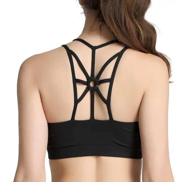 US $10.80 Sexy Push Up Sports Bra Women Shockproof Running Vest Quick Dry Yoga Top Sport Clothing Solid Yoga 