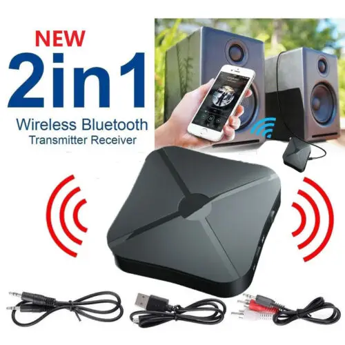 

2in1 Wireless Bluetooth 4.2 Audio Transmitter Receiver HIFI Music Adapter RCA AUX