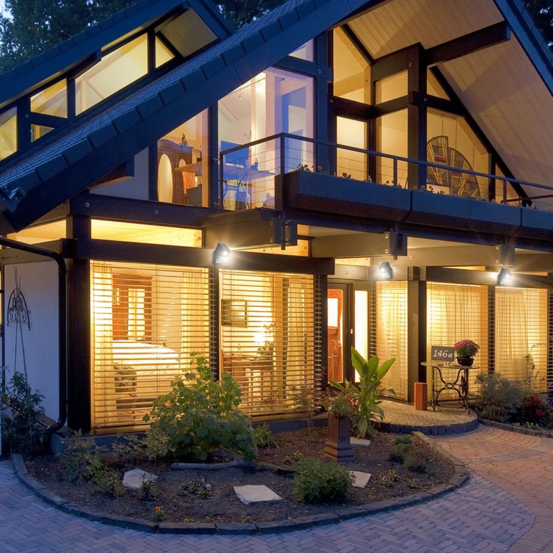 Led ao ar Luz de Parede Luz à Prova Dobrável Livre Iluminação Lâmpada Exterior Fora Varanda Dwaterproof Água Ip65 Jardim Arandelas Parede Ac85-265v 4 Luzes e Iluminação