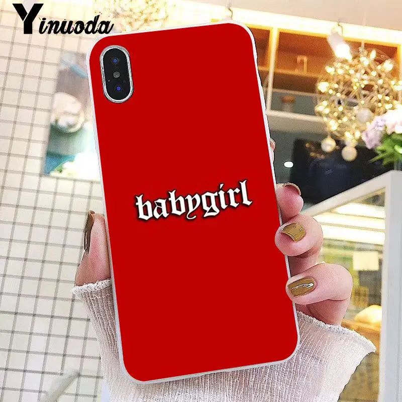 Yinuoda Babe babygirl honey line Text art чехол для iPhone X XS MAX 6 6s 7 7plus 8 8Plus 5 5S SE XR 10 11 pro max