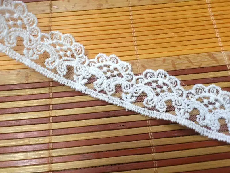 

15 yard 2.5cm 0.98" wide white mesh embroidery lace trim ribbon DIY Garment Accessories 7125L4K64