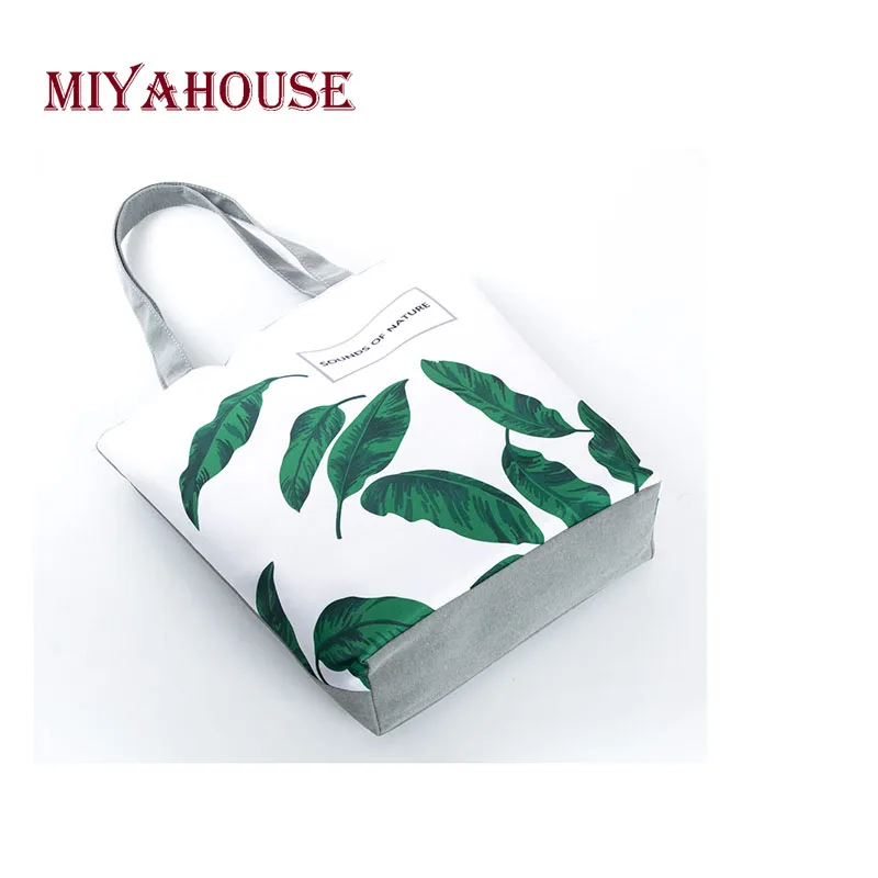 Miyahouse новые модные дизайнерские пляжные сумки с листьями женские на одно плечо