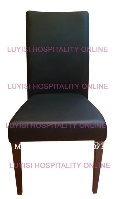 أسود الفينيل الخشب لون الإطار المعدني منجد الطعام كرسي LUYISI970-45