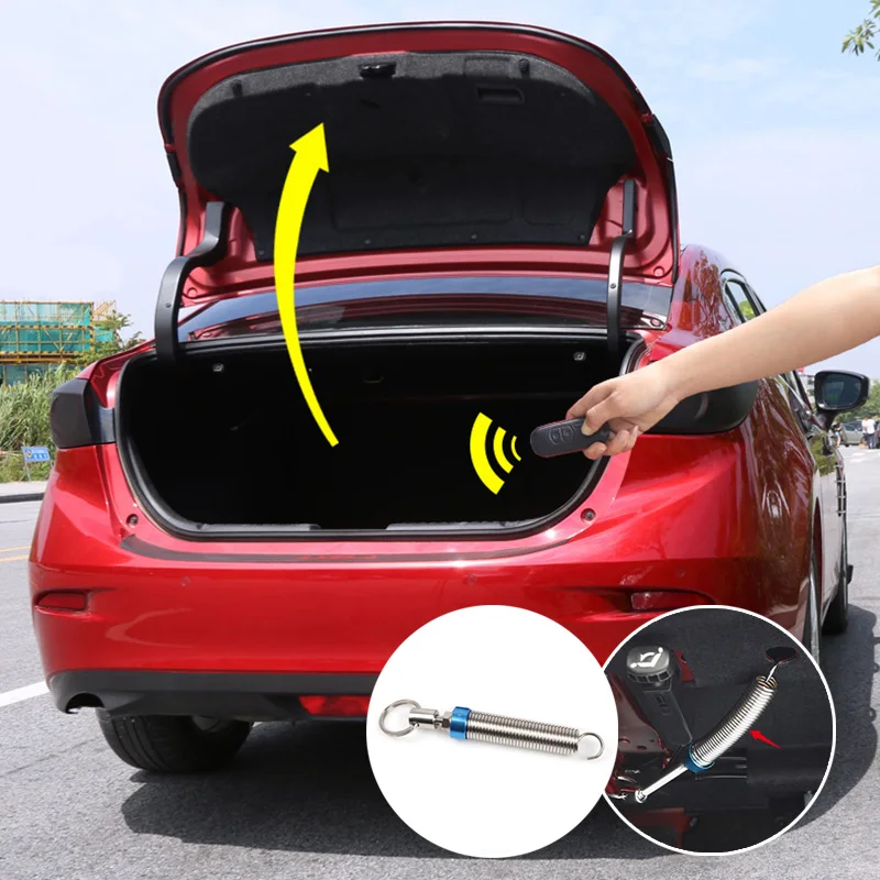 

Sedan 1pc Stainless steel Trunk Lids Parts Trim FIT For MAZDA3 Axela M3 2014-2015 Auxiliary bounce off