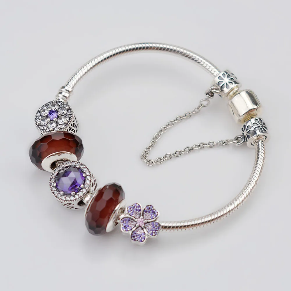

Fanier 100% 925 Sterling Silver Bracelets Charm Bracelets For Women With Grains Of Luxury Charm Set Free Frequency