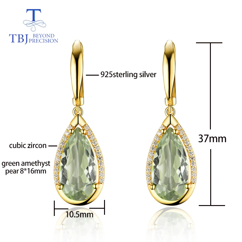 925 Silver Necklace with Green Amethyst