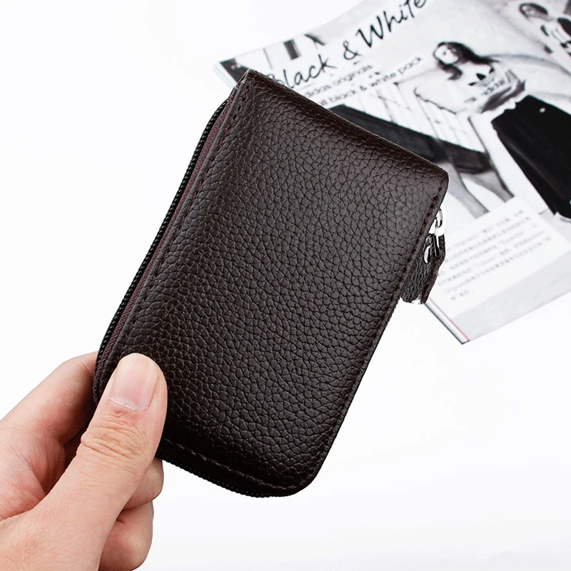 Держатель для банковских карт SMILEY SUNSHINE из натуральной кожи с rfid защитой|porte carte|card