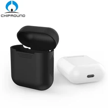 Силиконовый чехол для Apple Airpods, защитный чехол с защитой от потери, Беспроводные аксессуары для наушников, белый, черный, красный