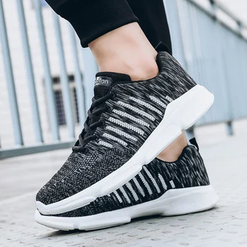 

ARUONET Shoes Lightweight Fashion Brand Men Lace-Up Sneakers Plus Size Breathable Man Casual Damping shoes Tenis Masculino