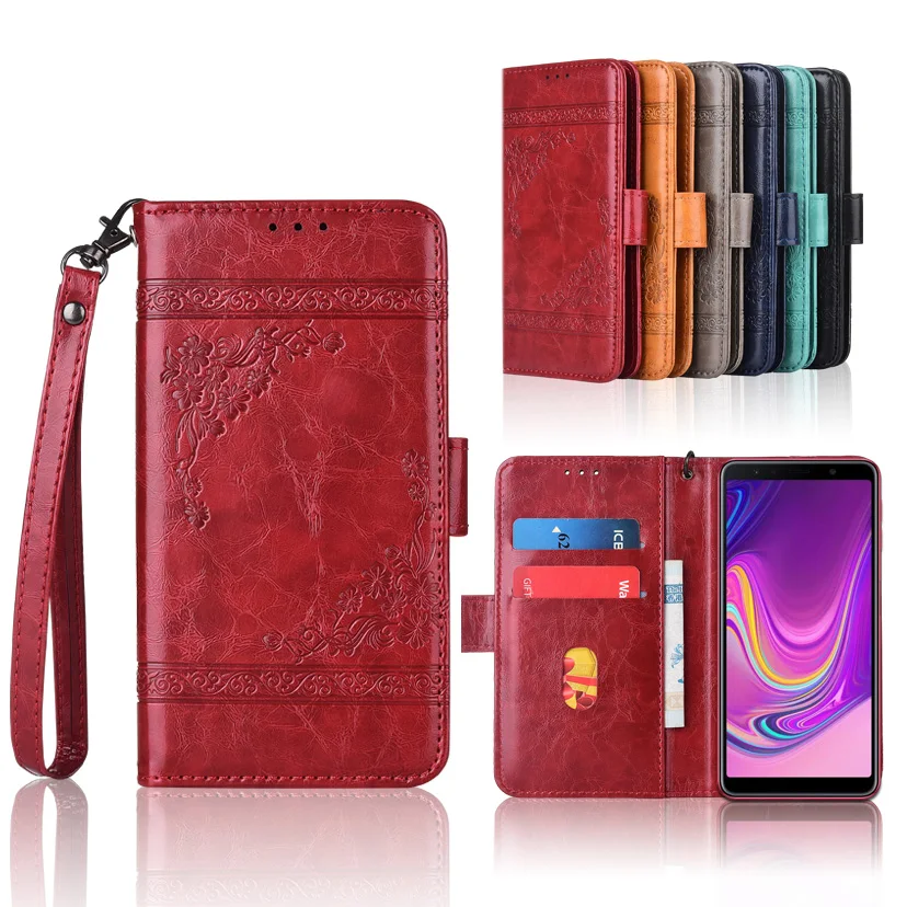 

Wallet TPU case for Samsung A750 A7 2018 J4+ J4 Plus J415 Flip case with Strap,PU book case for Samsung A7 2018 SM-A750F