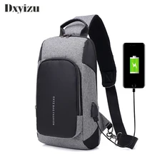 Роскошный бренд нагрудная сумка USB мессенджер мужские сумки через плечо Полиэфирная Сумка на ремне Водонепроницаемая летняя сумка на грудь