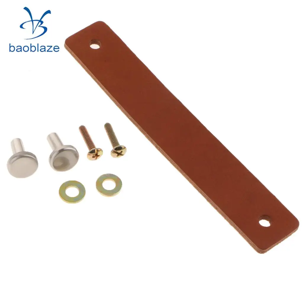 Handmade Leather Wardrobe Cabinet Knobs Pull Handles Kitchen Furniture Cupboard Drawer Pull Handle