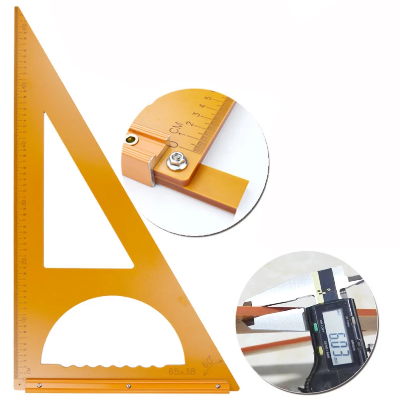 

Woodworking triangle ruler Squares 90 degrees Protractor Saw Table Triangle Ruler Measuring Tool Cutting Machine Guide Ruler