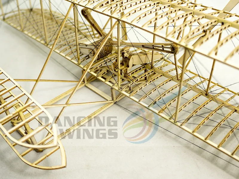 3d woodcraft kit de construção-wright brothers flyer