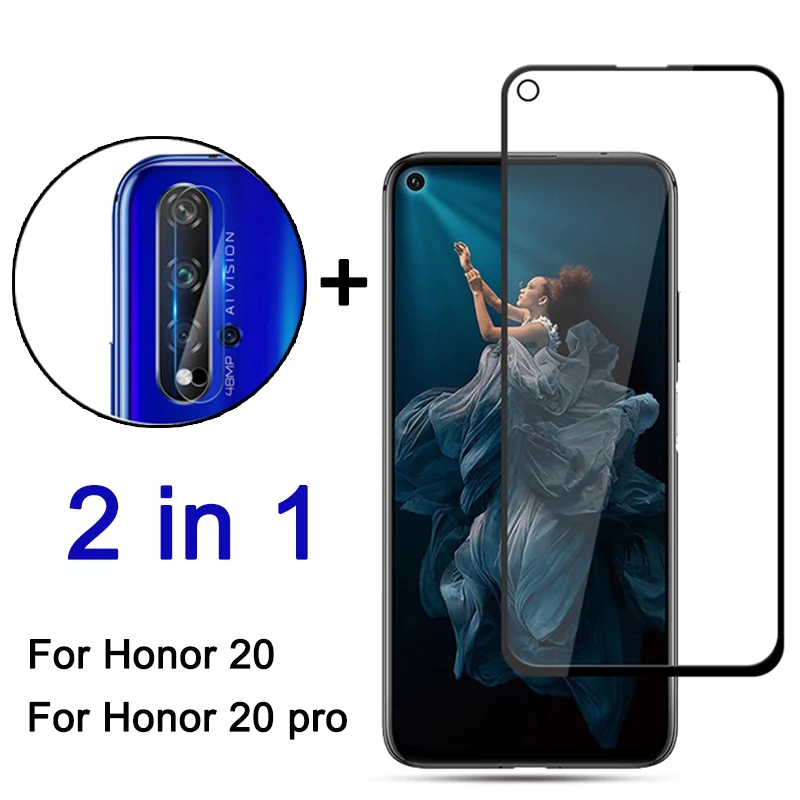 2 в 1 Защитное стекло для Honor 20 Pro защита для объектива камеры закаленное стекло для Huawei Honor 20 pro 20pro стеклянная пленка