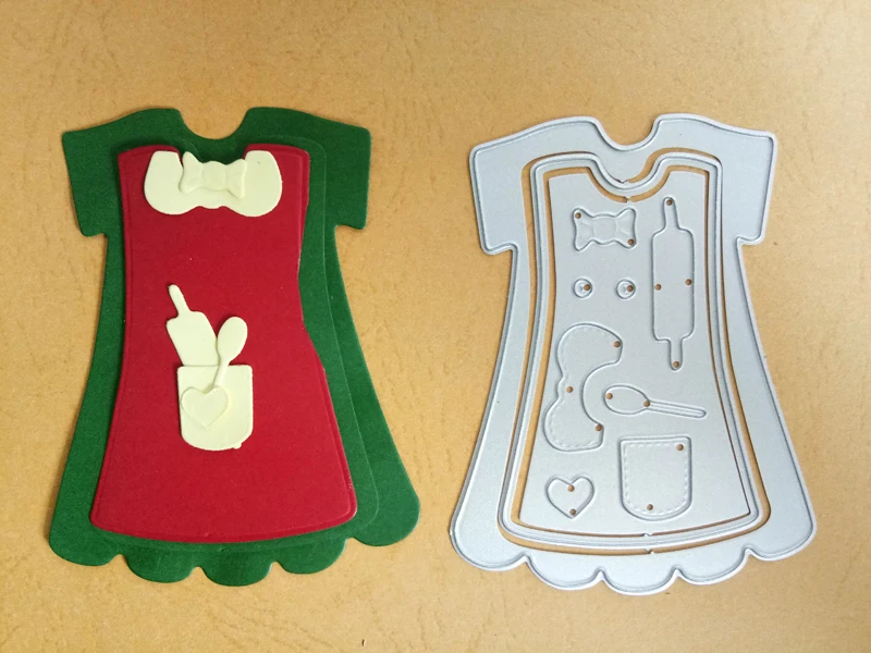 

baby kitchen apron metal Cutting Dies Scrapbooking craft Dies cuts thin paper emboss stencil 94*75mm