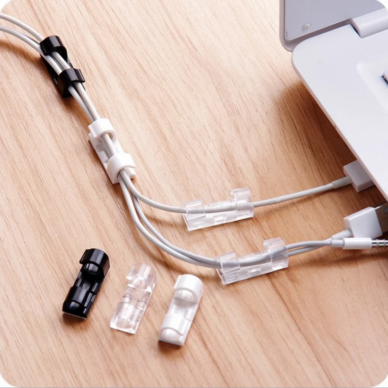 

Cord Cable Winder Home Office Organizer Wire Fixing Clamp Storage Charger Cable Holder Clips Desk Set Supplies