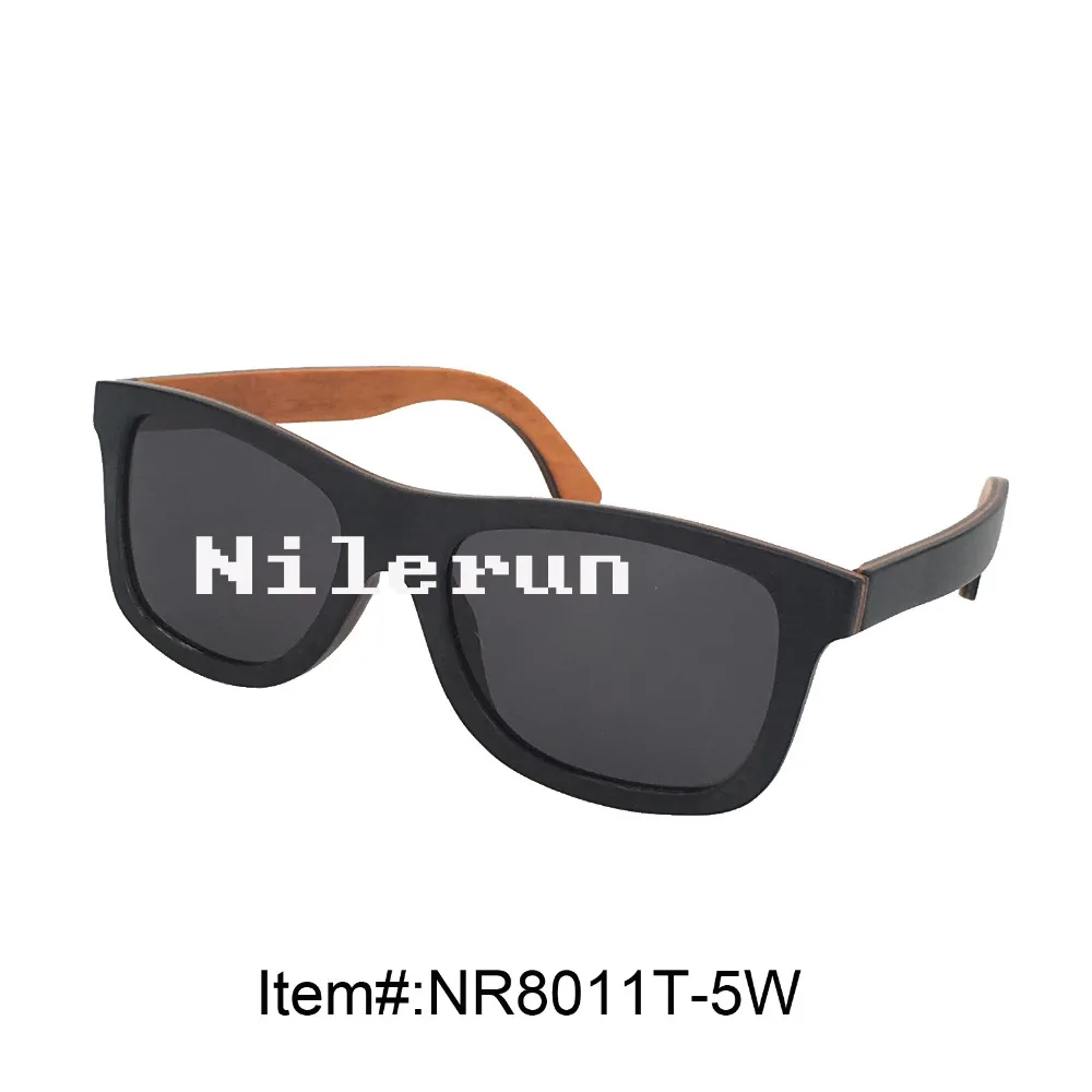 

different layer colored skateboard wood sunglasses