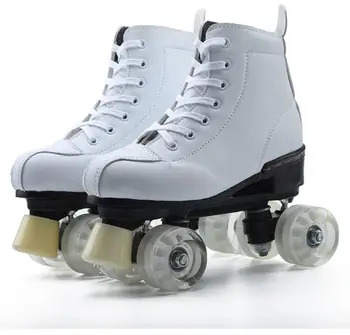 

Skates adult double-row skates children's four-wheel skates shoes for men and women outdoor beginner shoes