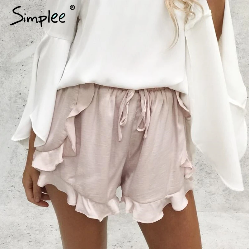 Women Casual Shorts 2018 New Summer Good Imitation Silk