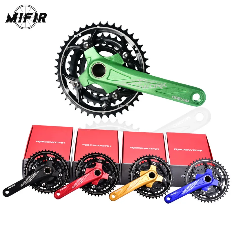 

Racework MTB mountain bike crank bicycle Crank Chainwheel 170mm Al-alloy chainwheel 104 BCD CrMo steel 22-32-44T 27/30 speed