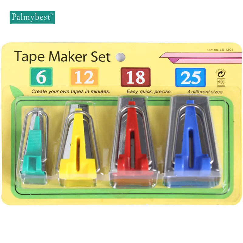 Sewing Accessories Bias Tape Makers 4 Size 6Mm 12Mm 18Mm 25Mm Bias Tool
