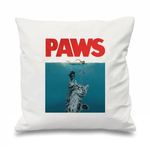 Cute Paws Cat Cushion Cover Lovely Cats Kitten Throw Pillow Case Funny