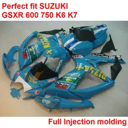 Новый motrcycle обтекатель комплект для SUZUKI GSXR600 K7 06 07 цвет синий, черный; Большие размеры 34–43 инъекции обтекатели комплект GSXR750 K6 2006 2007 iy96