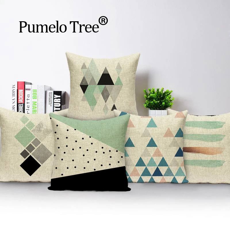 Чехол для подушки в скандинавском стиле с геометрическим рисунком|cushion cover|cushion