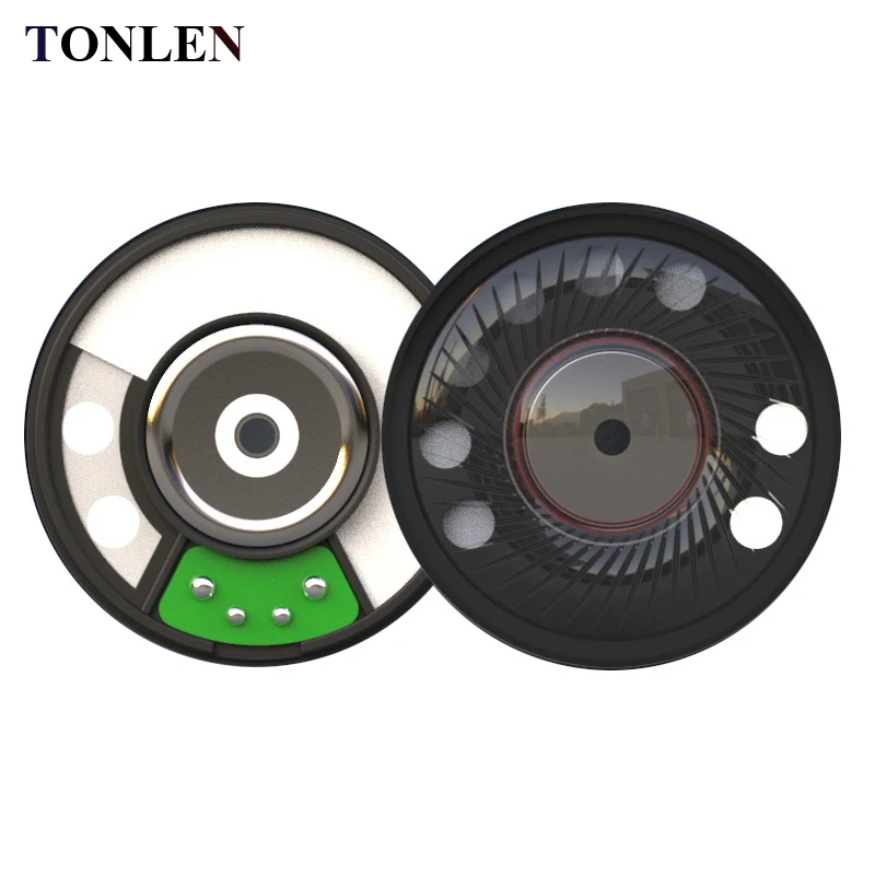 

TONLEN 2pcs 50mm HIFI Subwoofer Headphone Speaker 16ohm Headset Speaker Horn Unit DIY Wireless Bluetooth Earphone Repair Speaker