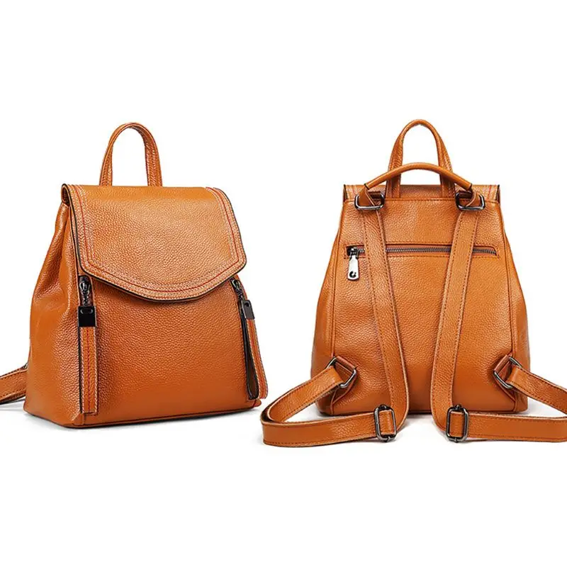 

Lady Backpack PU Leather Bags Casual Daypack Bookbag Travel Rucksack