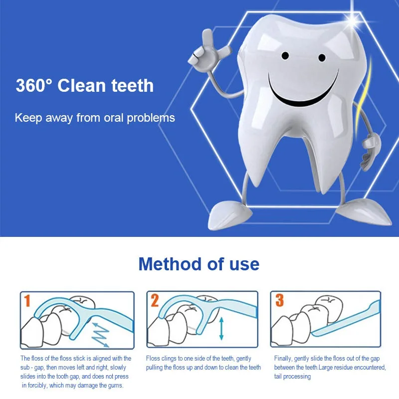 50 Граф зубные Flosser одноразовые палочки зубная нить нитью инструменты для взрослых и детей Y4