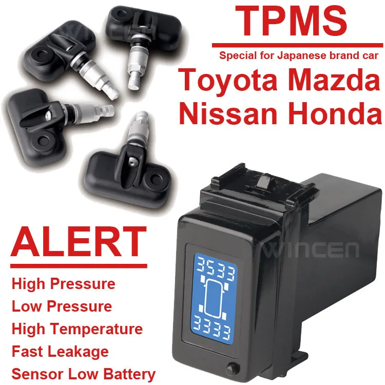 Беспроводная система контроля давления в шинах TPMS специально для Honda Toyota Mazda Nissan