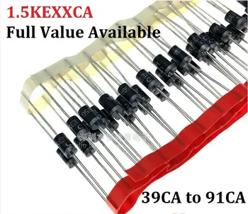 

20PCS 1.5KE 1.5KE39CA 43CA 47CA 51CA 56CA 62CA 82CA 91CA TVS diode Free Shipping DIP