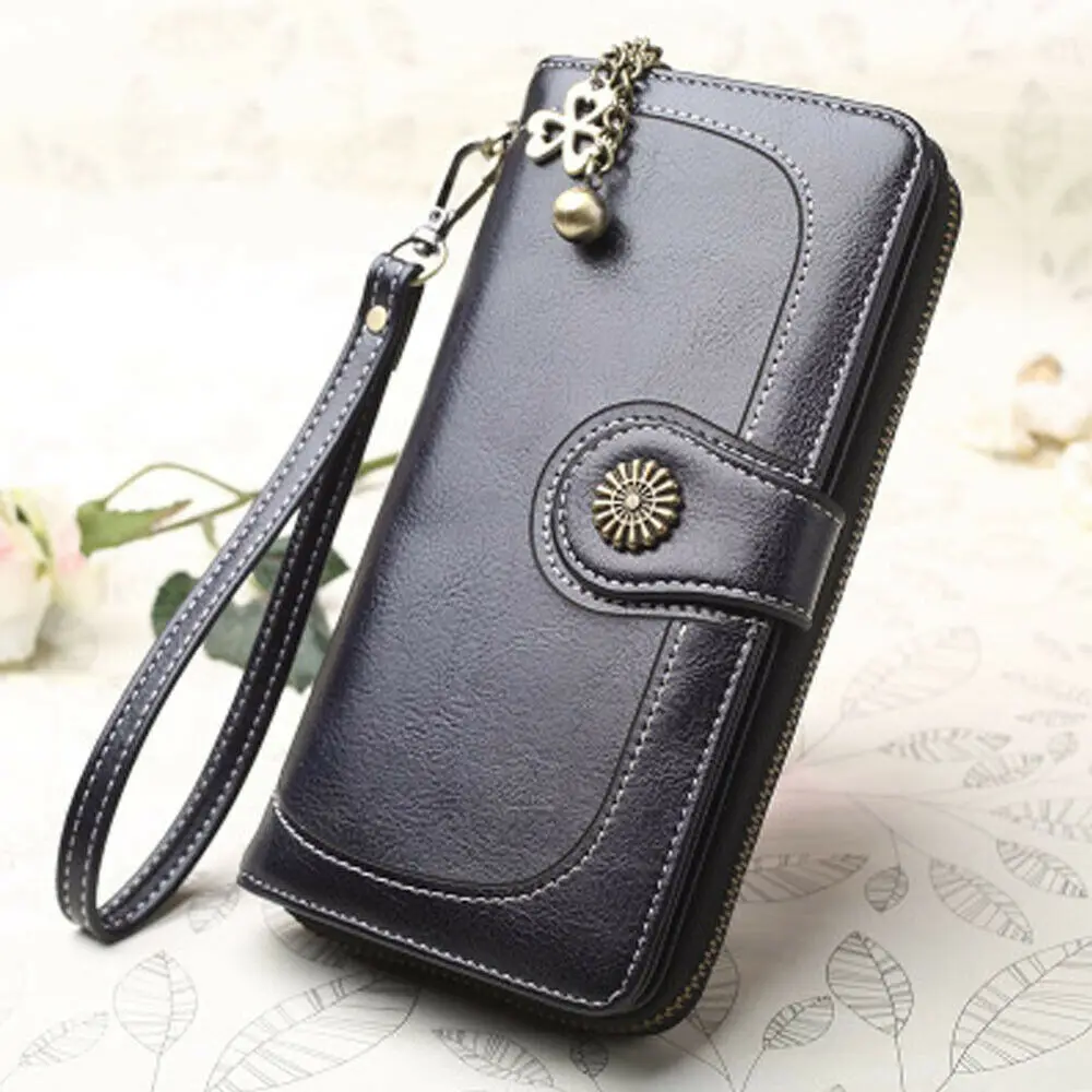 Women Lady Long Travel Wallet Zip Purse Card Phone Holder Case Clutch Wallet