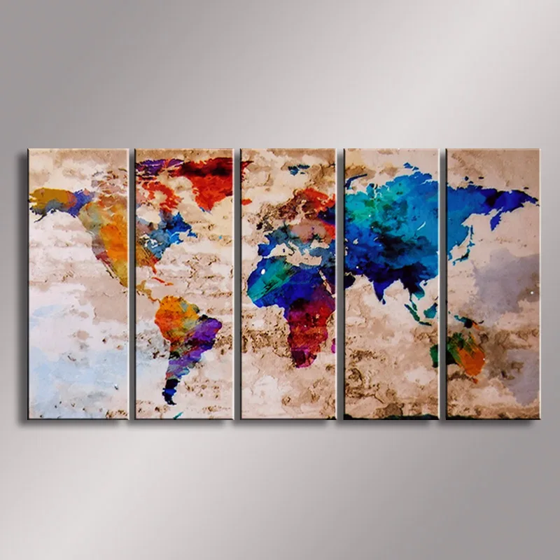 Acrylic World Map Painting Acrylic World Map Painting
