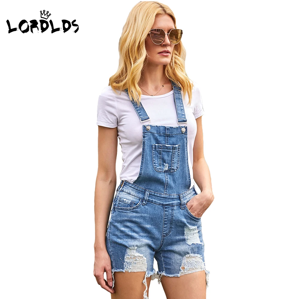 denim romper shorts