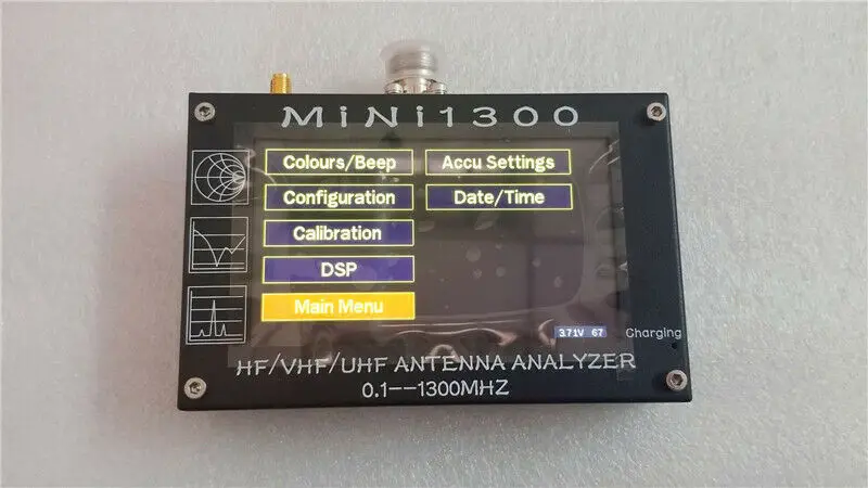 Новое обновление Mini1300 4,3 дюйма 0,1-1300 МГц HF/VHF/UHF антенный анализатор емкостный сенсорный экран