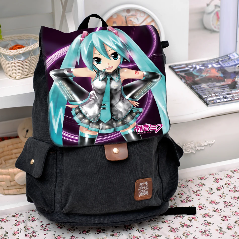 Anime Cosplay Hatsune Miku Backpack Fashion casual large capacity Bags For Men Women School Bags Anime Cosplay Hatsune Miku Backpack Fashion casual large capacity Bags For Men Women School Bags