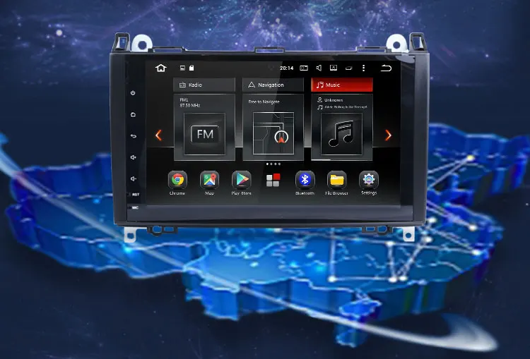 Cheap 9 Inch Android 9.0 Octa Core Car GPS Navigator For Mercedes Benz Sprinter B200 B-class W245 B170 W209 W169 Wifi GPS Radio 2