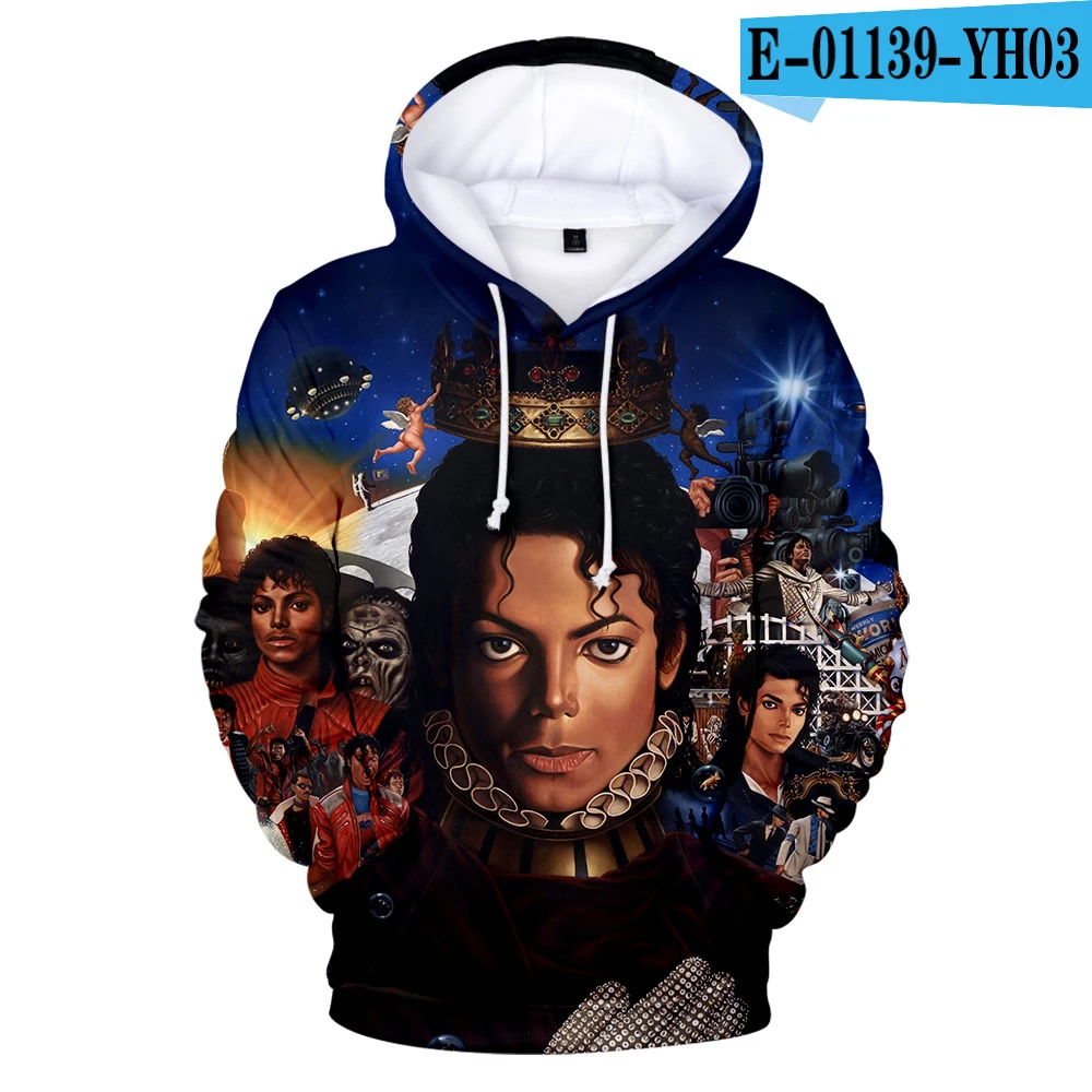 Michael Jackson Hooded Sweatshirt Male pullover Keep warm Hoody Singer Michael Jackson Hip Hop Harajuku Men Streetwear - Цвет: 3D