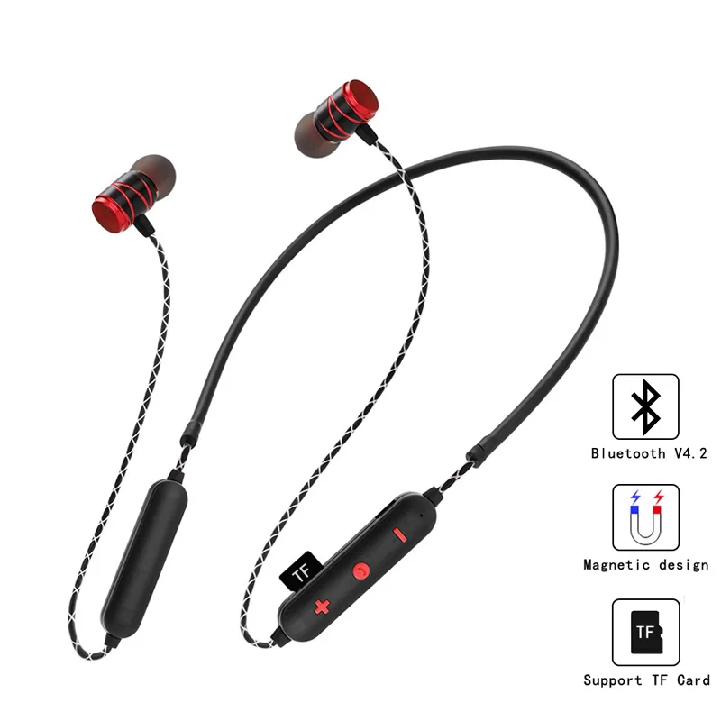 Bluetooth Headphones Sports Wireless Earbuds for Samsung S9 S8 S7 Iphone Xs Max 8 7Plus Waterproof Ear Phones Stereo Mic