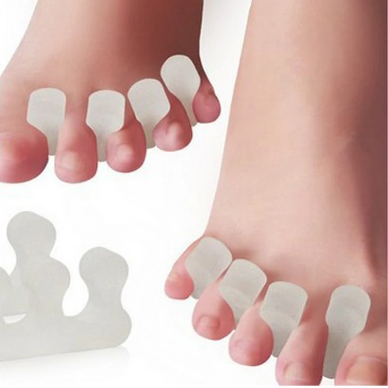 Silicone Hallux Valgus Toe Separator Women Feet Care White Transparent