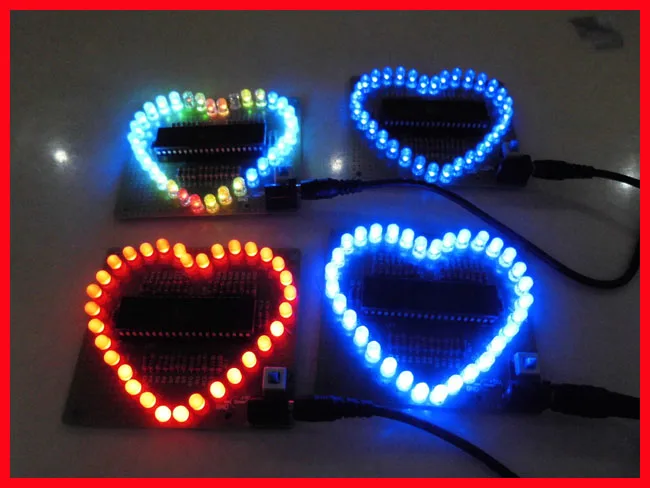

Colorful heart light Kit soldering kits Electronic diy kits for Beginners DIY Brain-training Toy