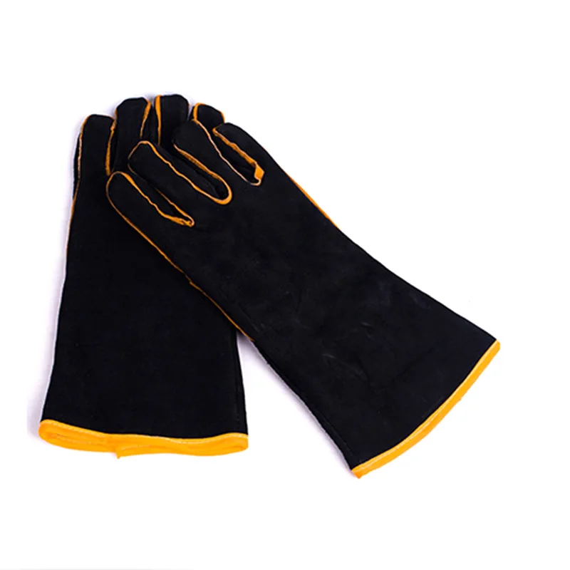 Новый черный сварки перчатки термостойкие идеально подходит для сварщика/Пособия по кулинарии/выпечки камином/животных обработки/барбекю