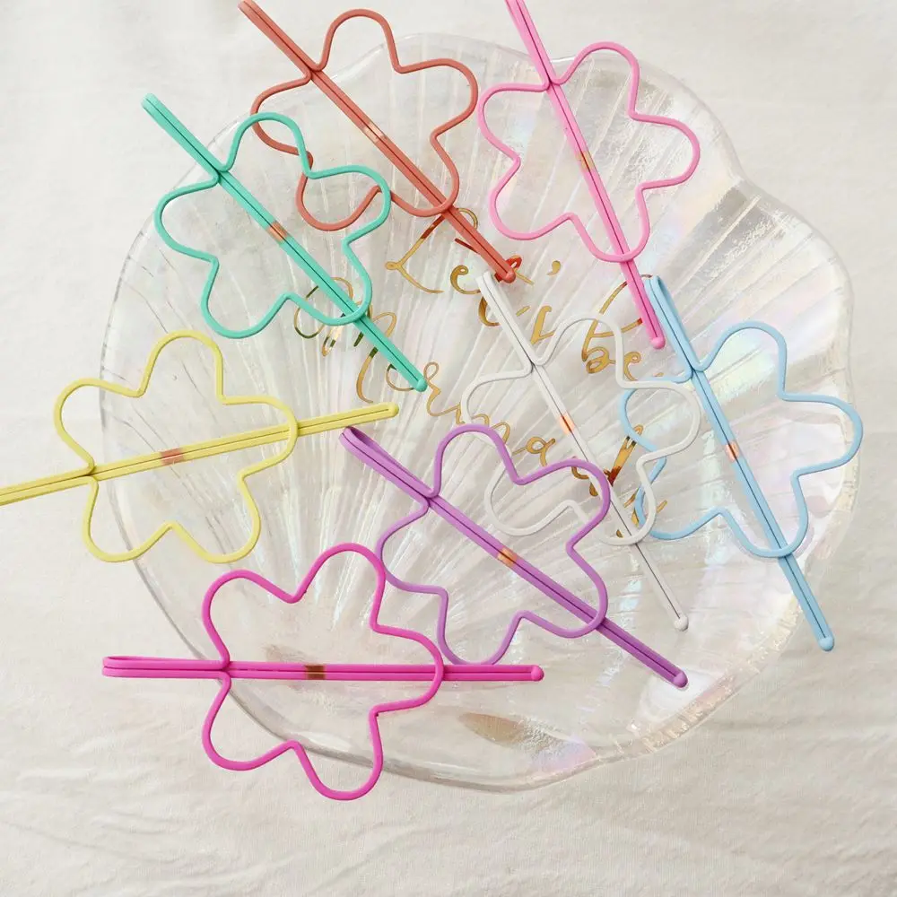 

Cute Glitter Hairpins Snap Hair Clip for Girls Korea Candy Color Geometric Irregular Flower Braided Plastic Hair Accessories