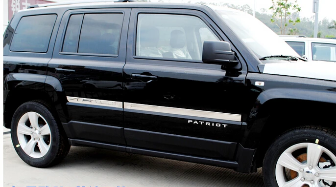 

Chrome ABS Side door body cover mouldings trim 6pcs For Jeep Patriot 2015 2014 2013 2012 2011