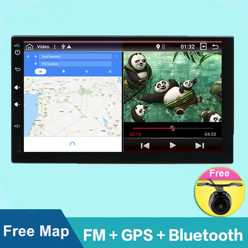

2din 7" Android 8.1 Universal Car Radio Multimedia GPS Navigation Car Stereo Bluetooth Mirror Link FM RDS Wifi DAB+ Head unit
