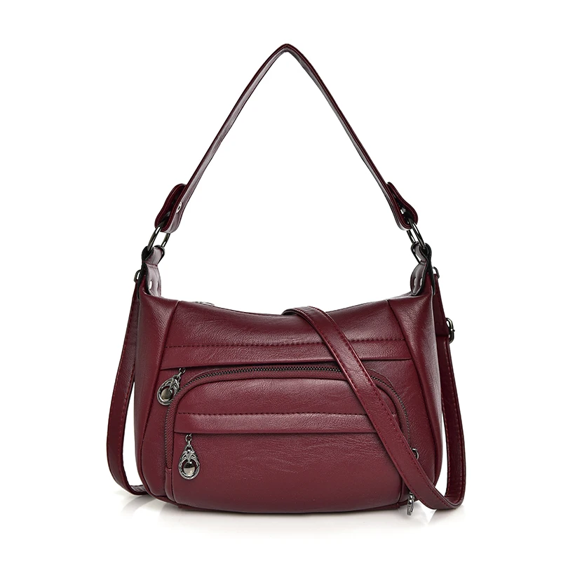 High Capacity Design Soft PU Leather Women Fashion Handbag Ladies Multi