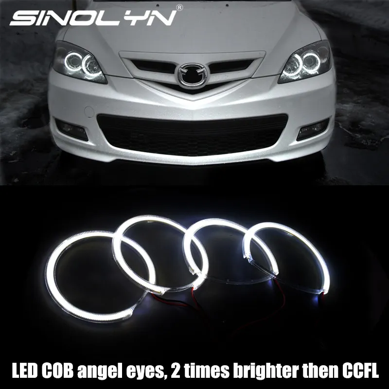 Для Mazda 3 Фара COB angel eyes светодиодный фонарь Halo кольца Модифицированная Настройка